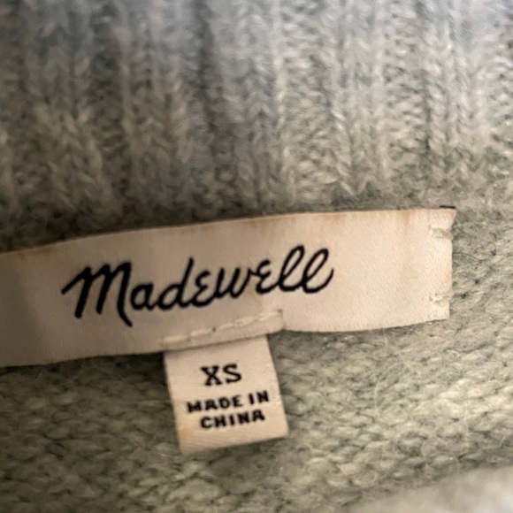 Madewell Women’s Light Mint Colored Knit Sweater - Picture 2 of 5